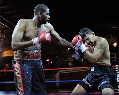 Donnie Palmer v. Aneudy Rodriguez: Donnie Palmer notched his first professional win— a third round knockout of Aneudy Rodriguez in September 2013. His professional record is currently 5-0 with one draw. He has knocked out his last four opponents. Photo by Emily Harney